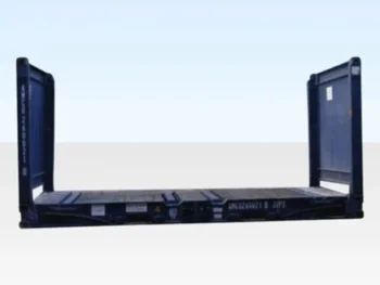 Used 20-foot flat-rack shipping container